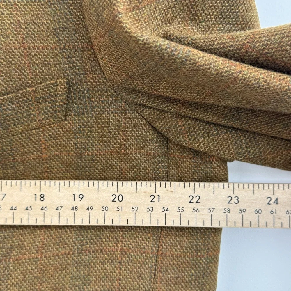 Brioni Sport Coat Blazer Men's 44R Brown Olive Donegal Tweed Escorial Wool Italy